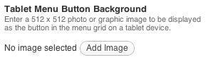 Tablet Menu Button Background
